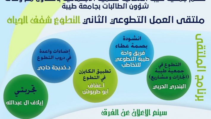 الملتقى التطوعي الثاني #التطوع_شغف_الحياة ..